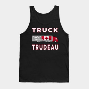 TRUCK TRUDEAU SAVE CANANDA FREEDOM CONVOY 2022 WHITE Tank Top